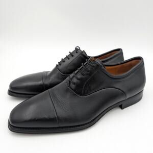 Magnanni Federico Cap Toe Oxford Shoes Lace-Up Men's Black Size US12 EU45